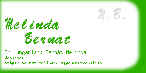 melinda bernat business card