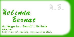 melinda bernat business card